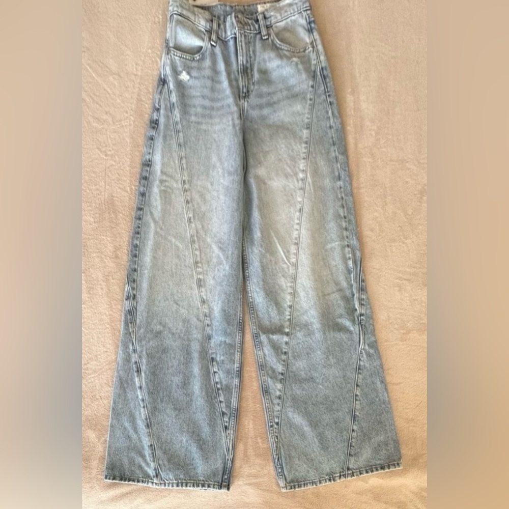 rag & bone Light Wash Wide-Leg Jeans - Picture 11 of 11